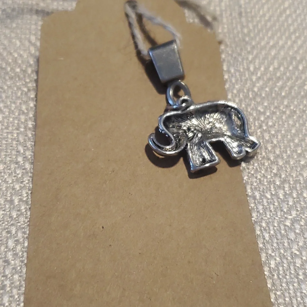 Silver Elephant Charm Pendant